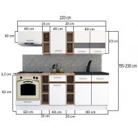 Bucatarie MARINA NEW 220 Stejar Sonoma